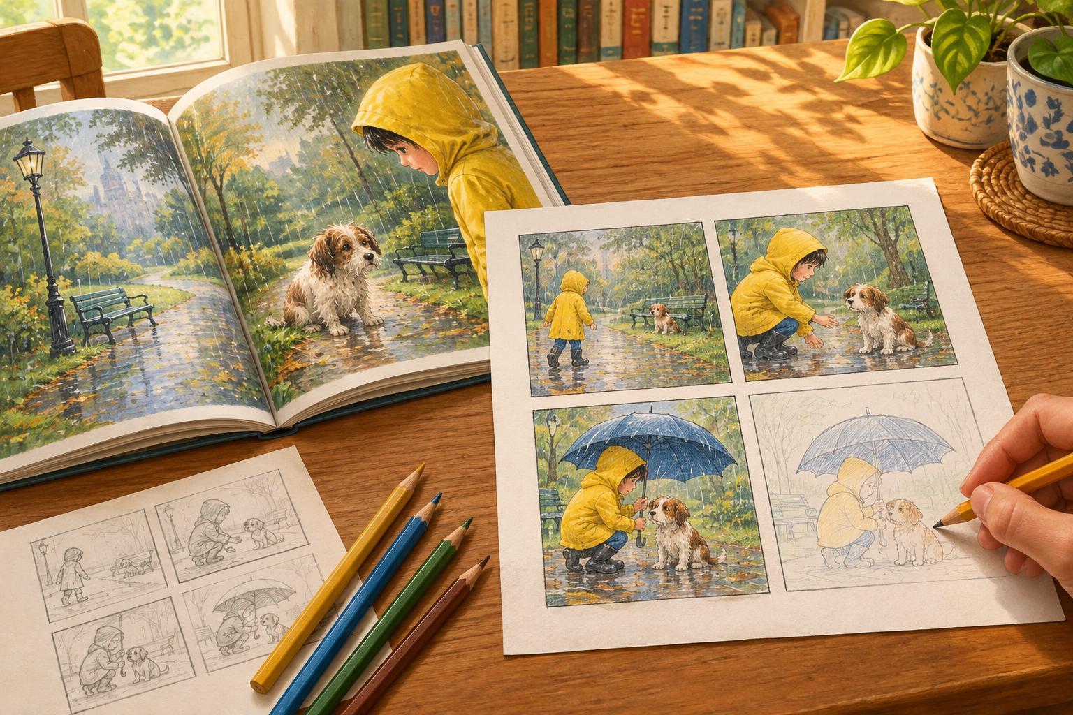 Make a Comic Strip That Retells One Scene